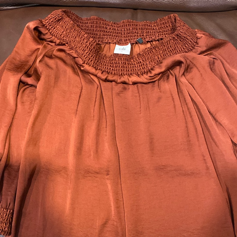 Cabi silky off the shoulder blouse